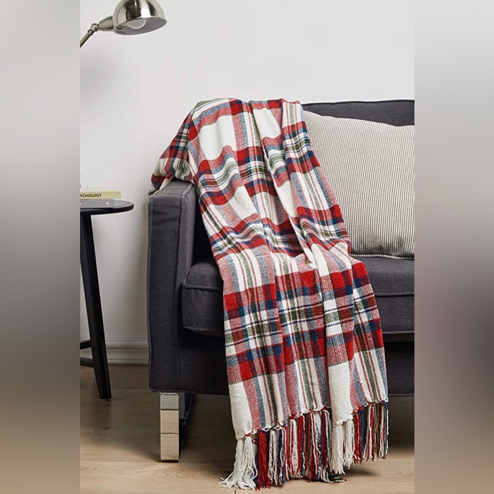 Lightweight Plaid Throw Blanket 🇺🇸